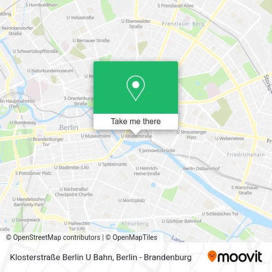 Карта Klosterstraße Berlin U Bahn