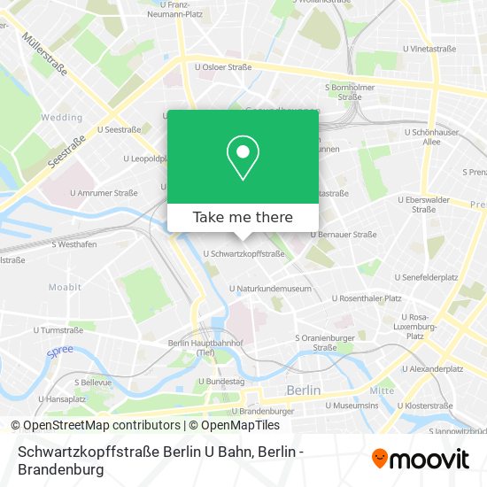 Карта Schwartzkopffstraße Berlin U Bahn