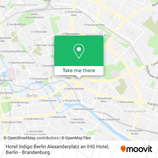 Карта Hotel Indigo Berlin Alexanderplatz an IHG Hotel