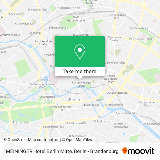 Карта MEININGER Hotel Berlin Mitte