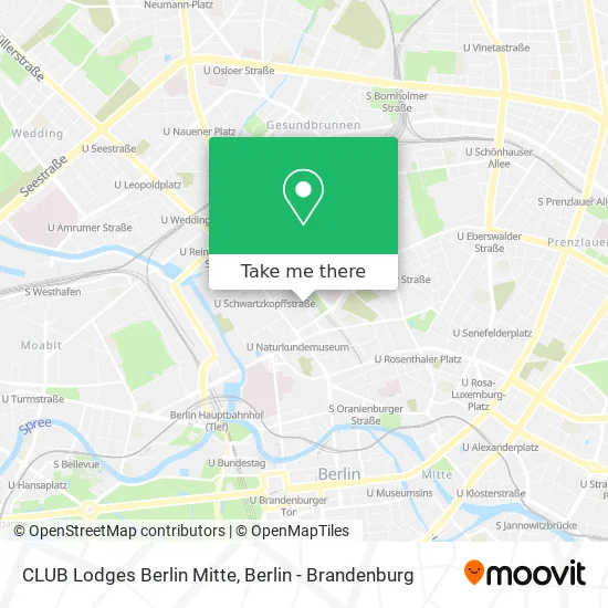 Карта CLUB Lodges Berlin Mitte