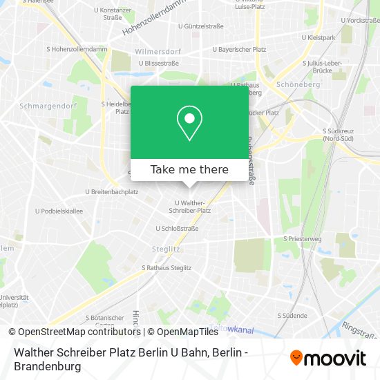 Walther Schreiber Platz Berlin U Bahn map