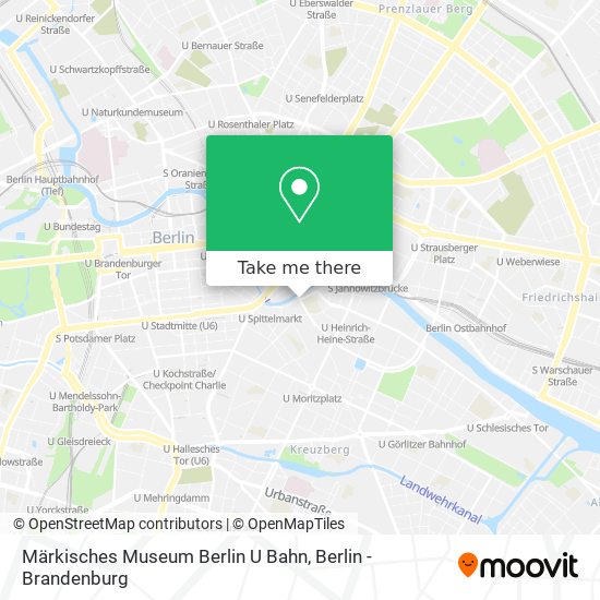 Карта Märkisches Museum Berlin U Bahn