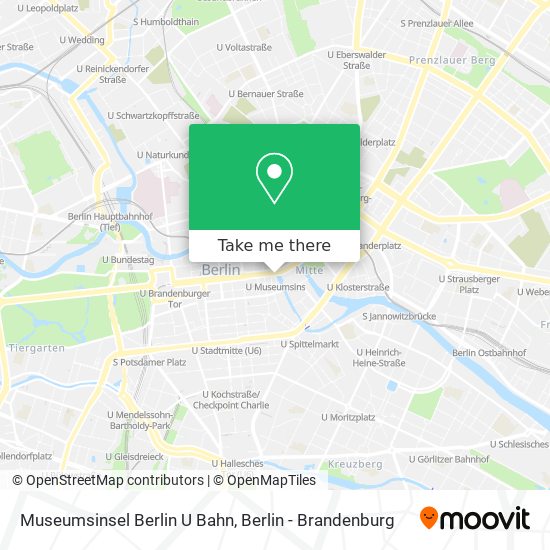 Карта Museumsinsel Berlin U Bahn