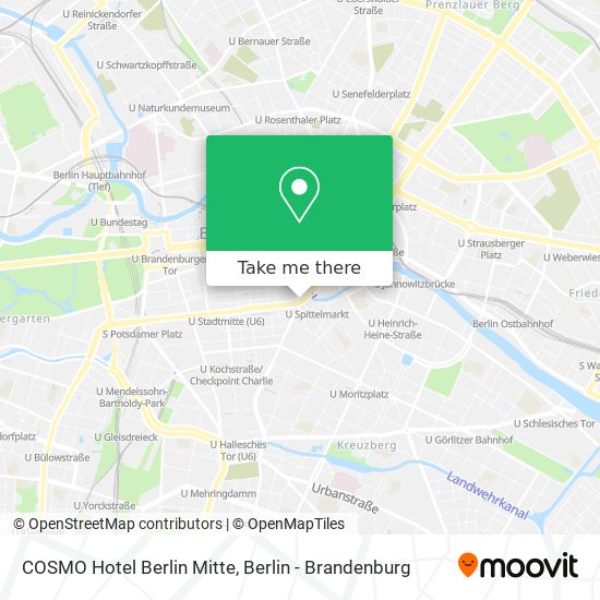 COSMO Hotel Berlin Mitte map