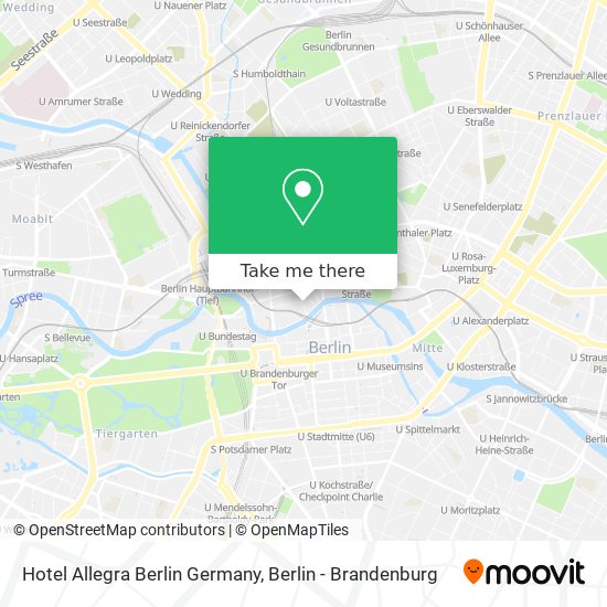 Карта Hotel Allegra Berlin Germany