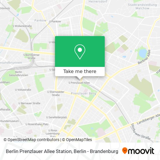 Berlin Prenzlauer Allee Station map