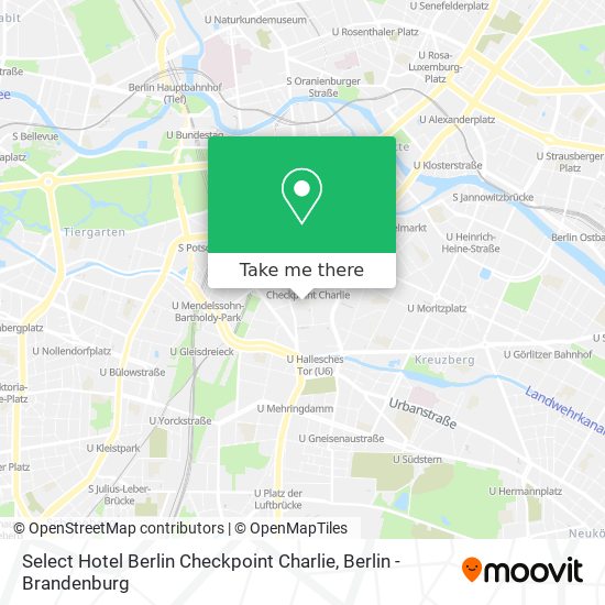 Карта Select Hotel Berlin Checkpoint Charlie