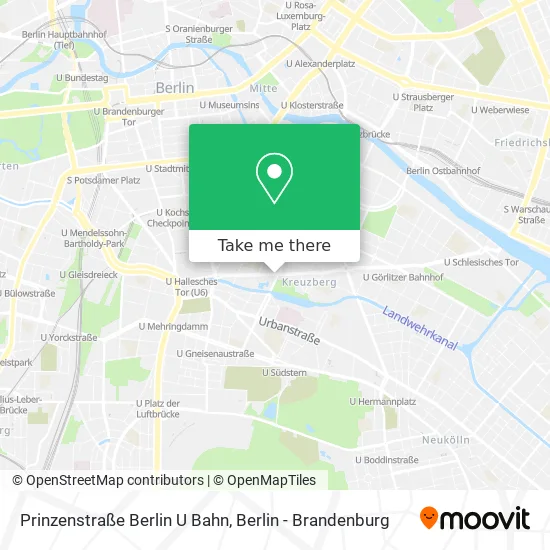 Карта Prinzenstraße Berlin U Bahn