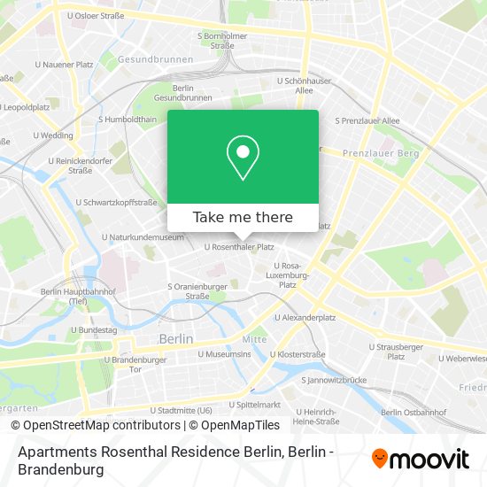 Apartments Rosenthal Residence Berlin map