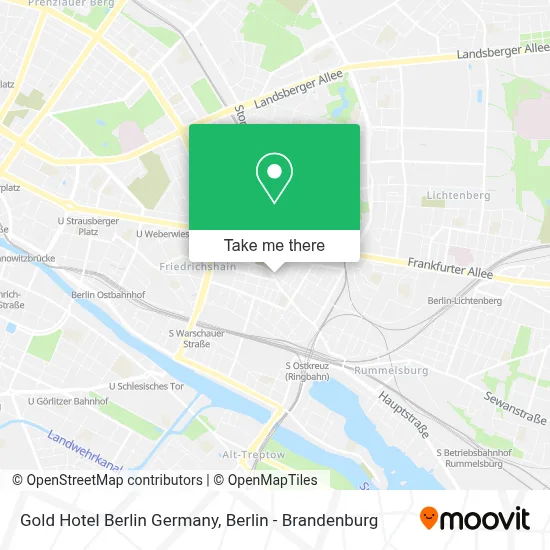 Gold Hotel Berlin Germany map