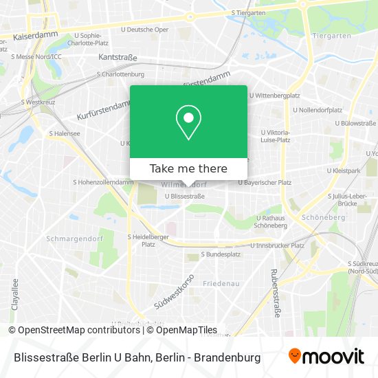 Blissestraße Berlin U Bahn map