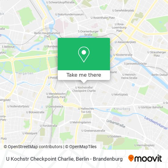 Карта U Kochstr Checkpoint Charlie