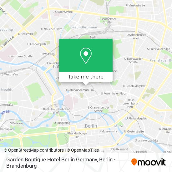 Garden Boutique Hotel Berlin Germany map