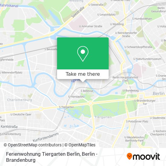Карта Ferienwohnung Tiergarten Berlin