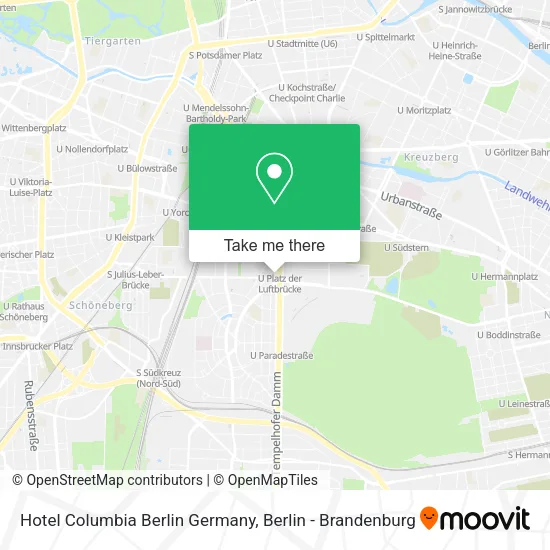 Карта Hotel Columbia Berlin Germany