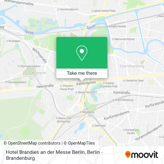 Карта Hotel Brandies an der Messe Berlin
