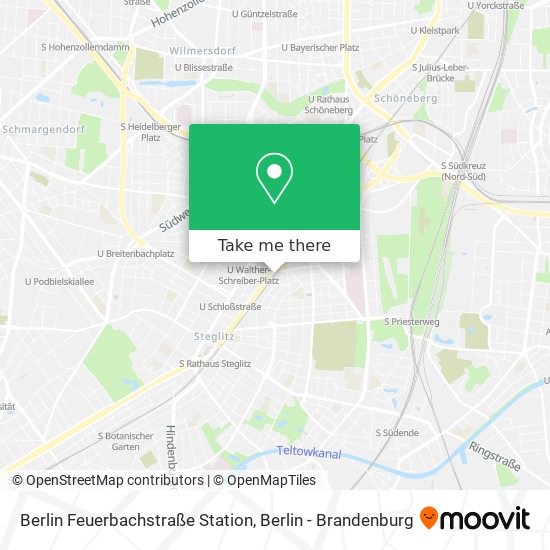 Berlin Feuerbachstraße Station map