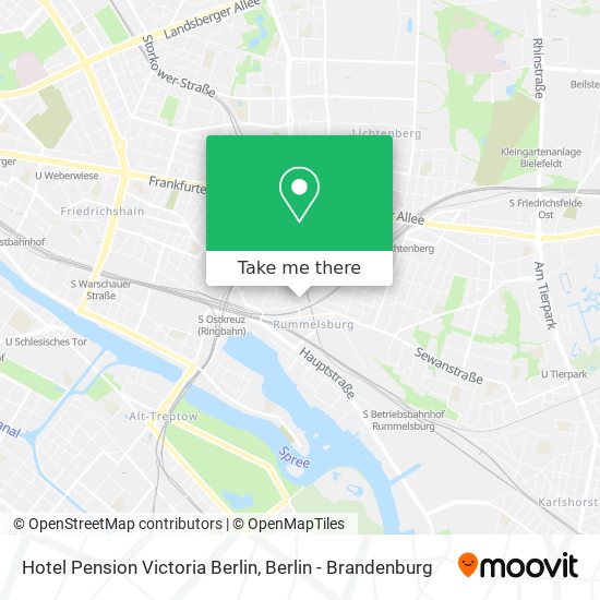 Hotel Pension Victoria Berlin map