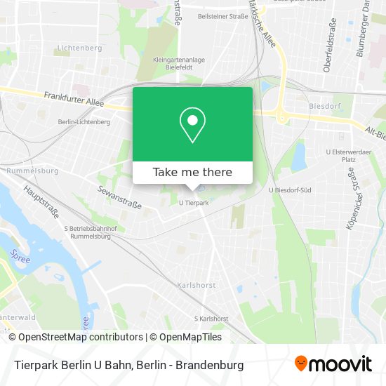 Карта Tierpark Berlin U Bahn