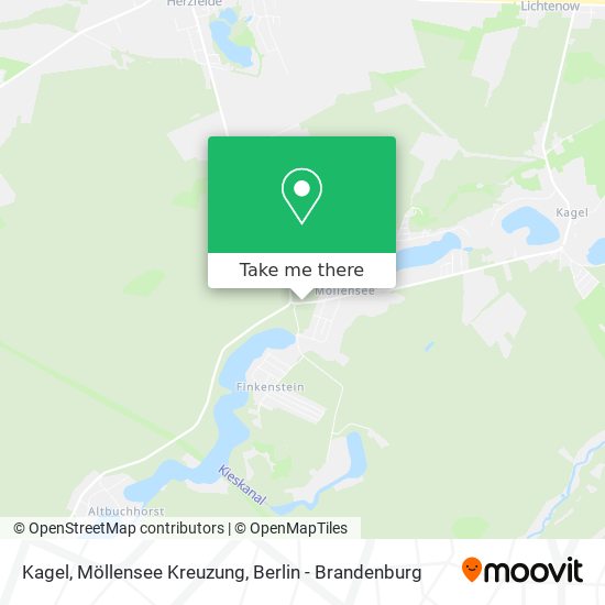 Карта Kagel, Möllensee Kreuzung