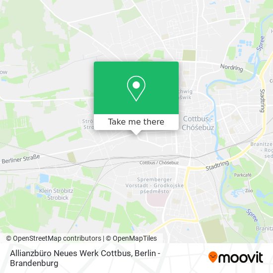 Allianzbüro Neues Werk Cottbus map