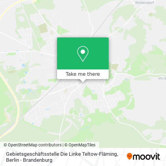 Gebietsgeschäftsstelle Die Linke Teltow-Fläming map
