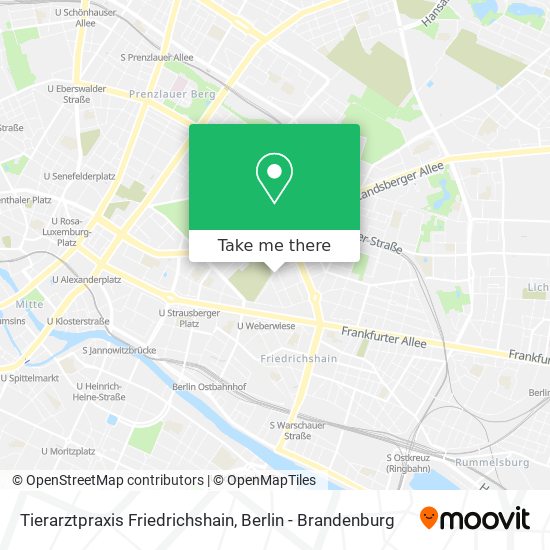 Tierarztpraxis Friedrichshain map