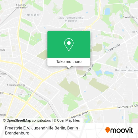 Карта Freestyle E.V. Jugendhilfe Berlin