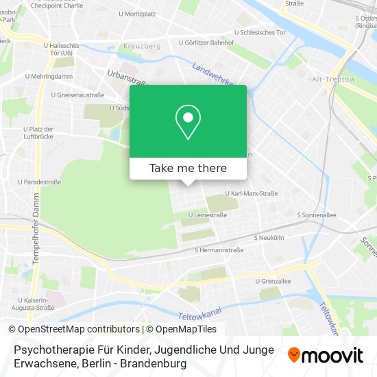 Psychotherapie Für Kinder, Jugendliche Und Junge Erwachsene map