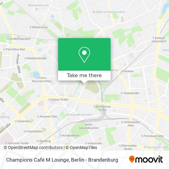 Champions Café M Lounge map