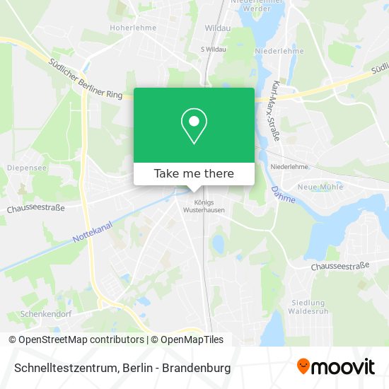 Schnelltestzentrum map