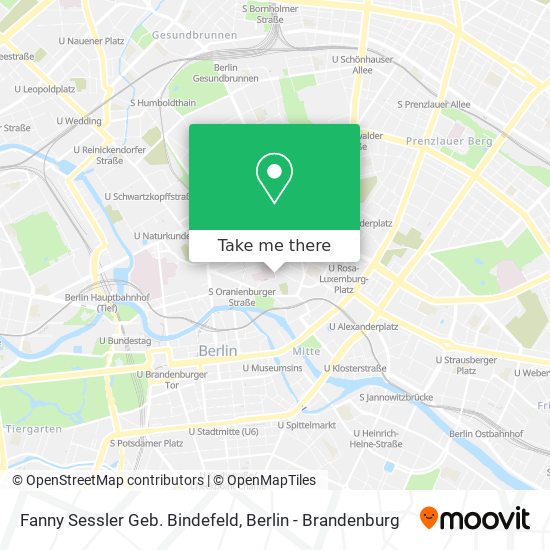 Fanny Sessler Geb. Bindefeld map