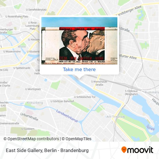 East Side Gallery map