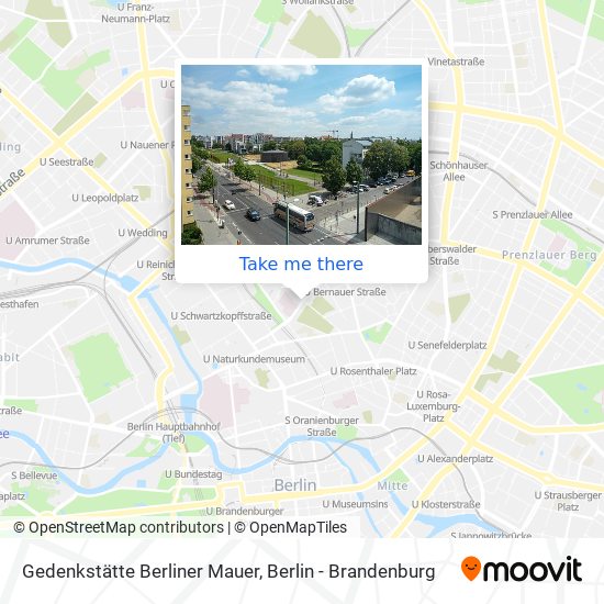 Gedenkstätte Berliner Mauer map