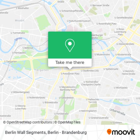 Berlin Wall Segments map