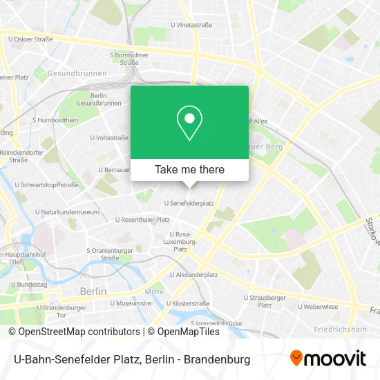 Карта U-Bahn-Senefelder Platz