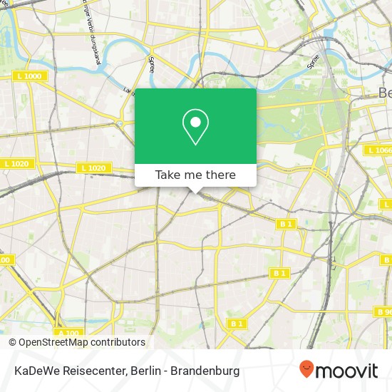 KaDeWe Reisecenter map