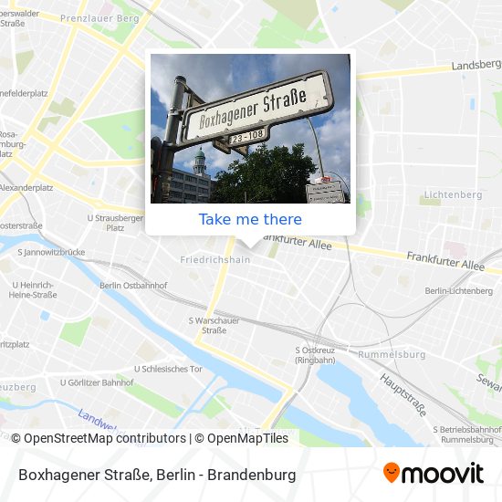 Карта Boxhagener Straße