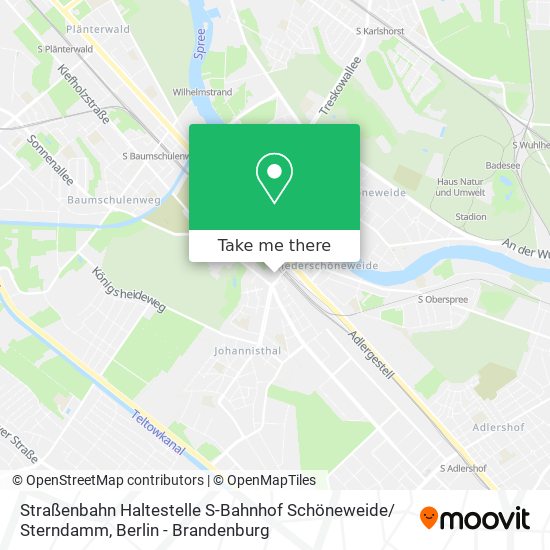 Карта Straßenbahn Haltestelle S-Bahnhof Schöneweide/ Sterndamm