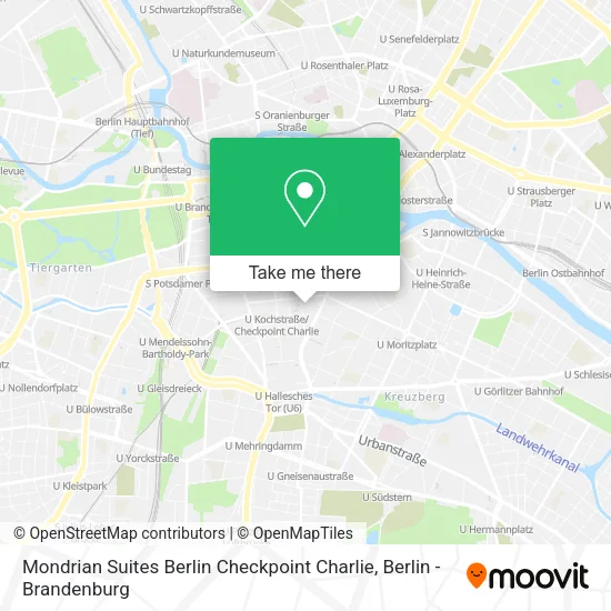Карта Mondrian Suites Berlin Checkpoint Charlie