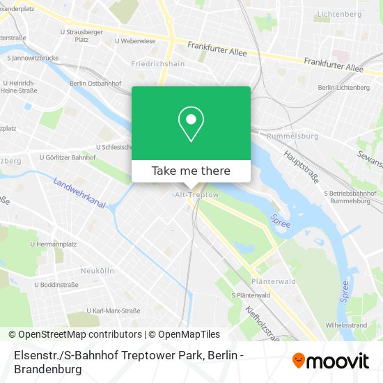 Карта Elsenstr. / S-Bahnhof Treptower Park