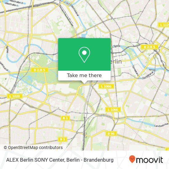 ALEX Berlin SONY Center map