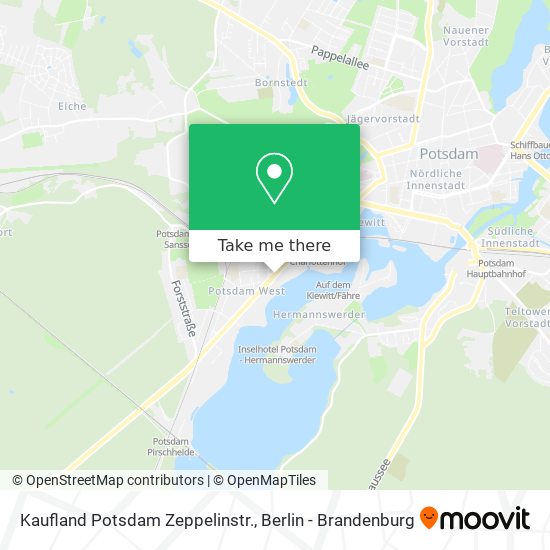 Карта Kaufland Potsdam Zeppelinstr.