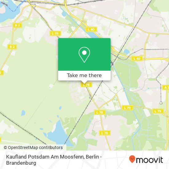 Kaufland Potsdam Am Moosfenn map