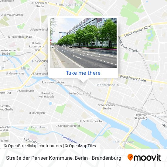 Карта Straße der Pariser Kommune