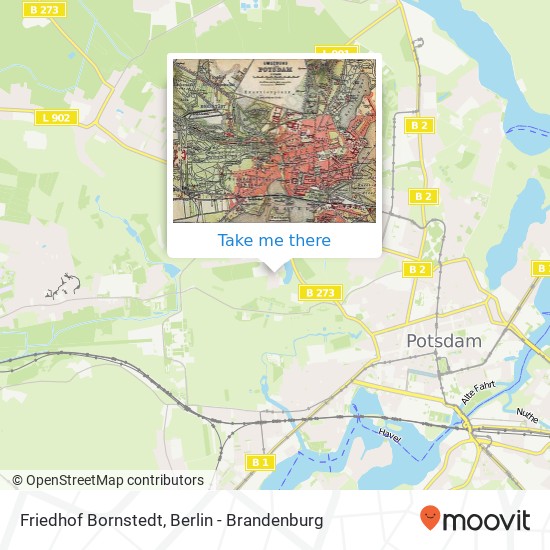 Friedhof Bornstedt map