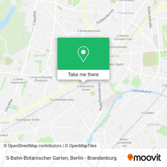 Карта S-Bahn-Botanischer Garten