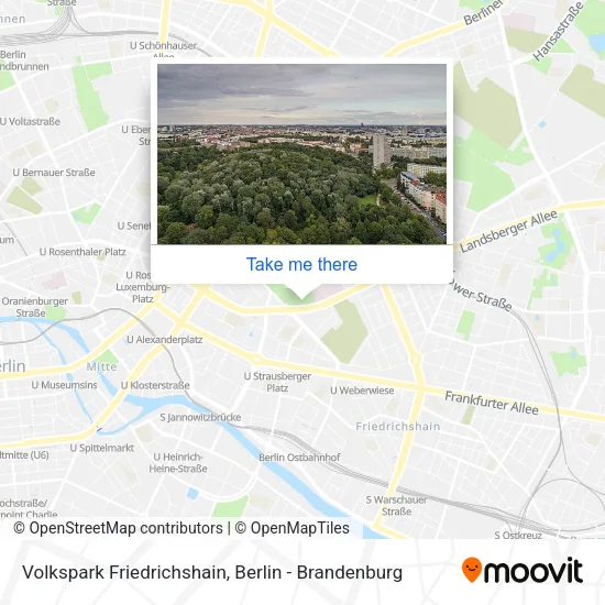Volkspark Friedrichshain map