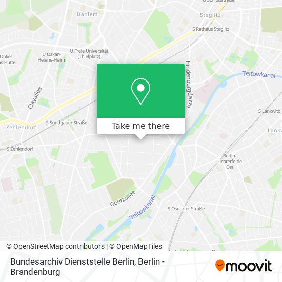 Bundesarchiv Dienststelle Berlin map
